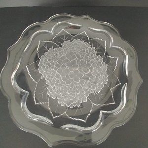 STUDIO NOVA Vintage Platter Frosted Hydrangea Pattern 12" Holiday | Discontinued